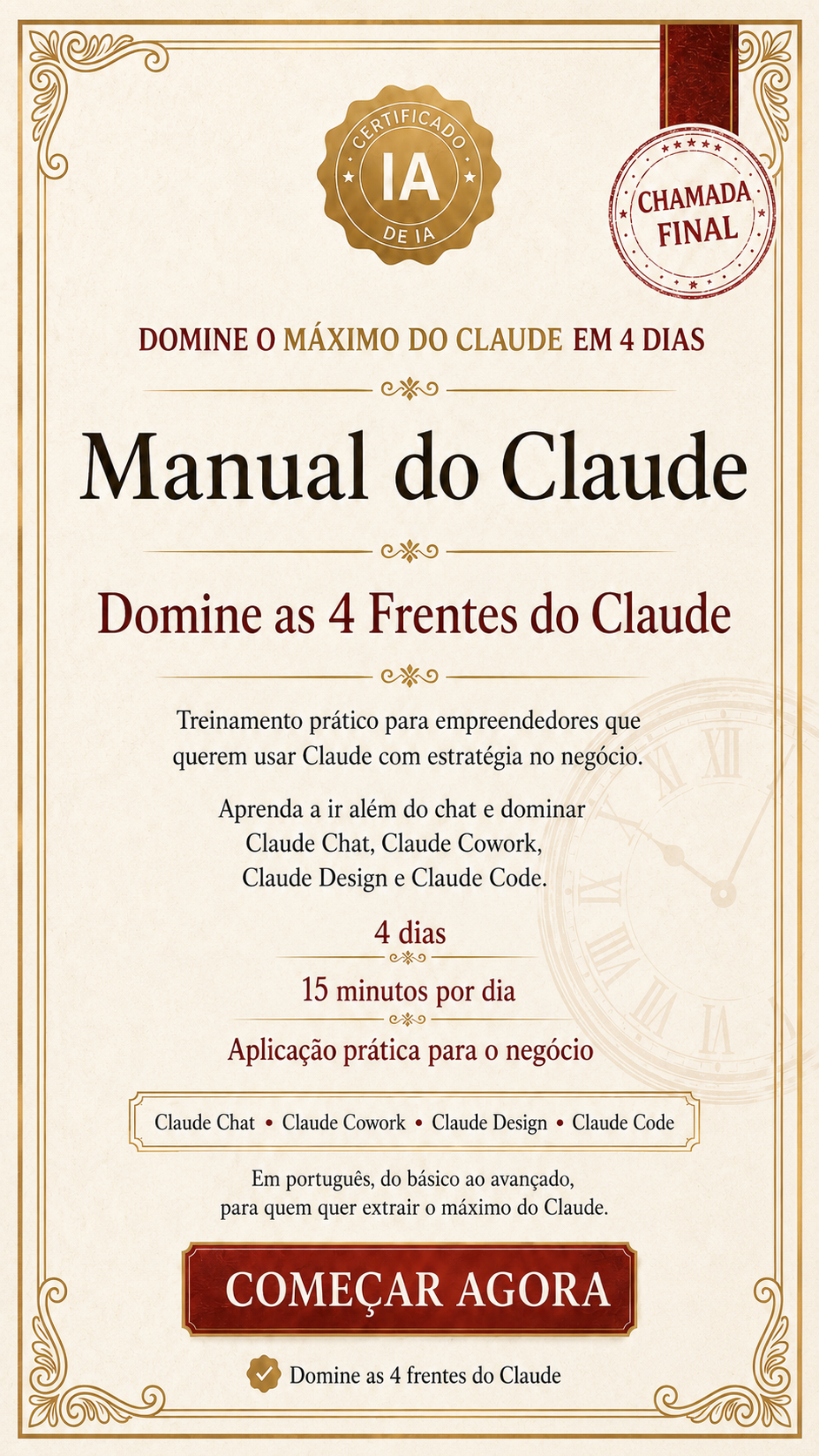 Mariana Torres Facebook ad: O Claude tem 4 frentes. Você usa 1.