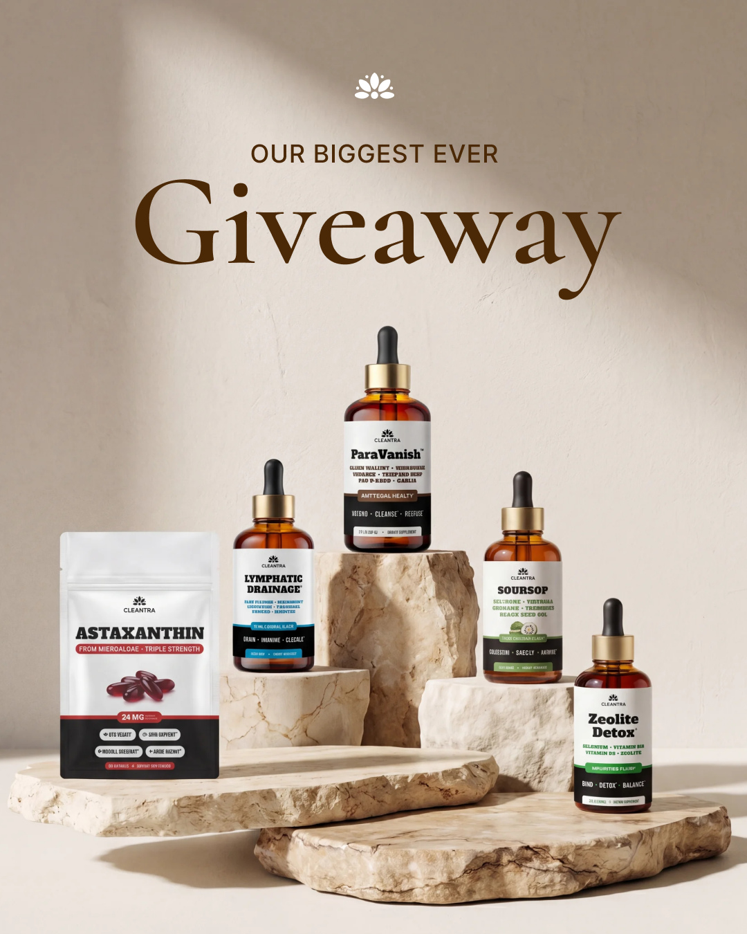 Cleantra Facebook ad: Our Biggest Ever Giveaway has arrived!