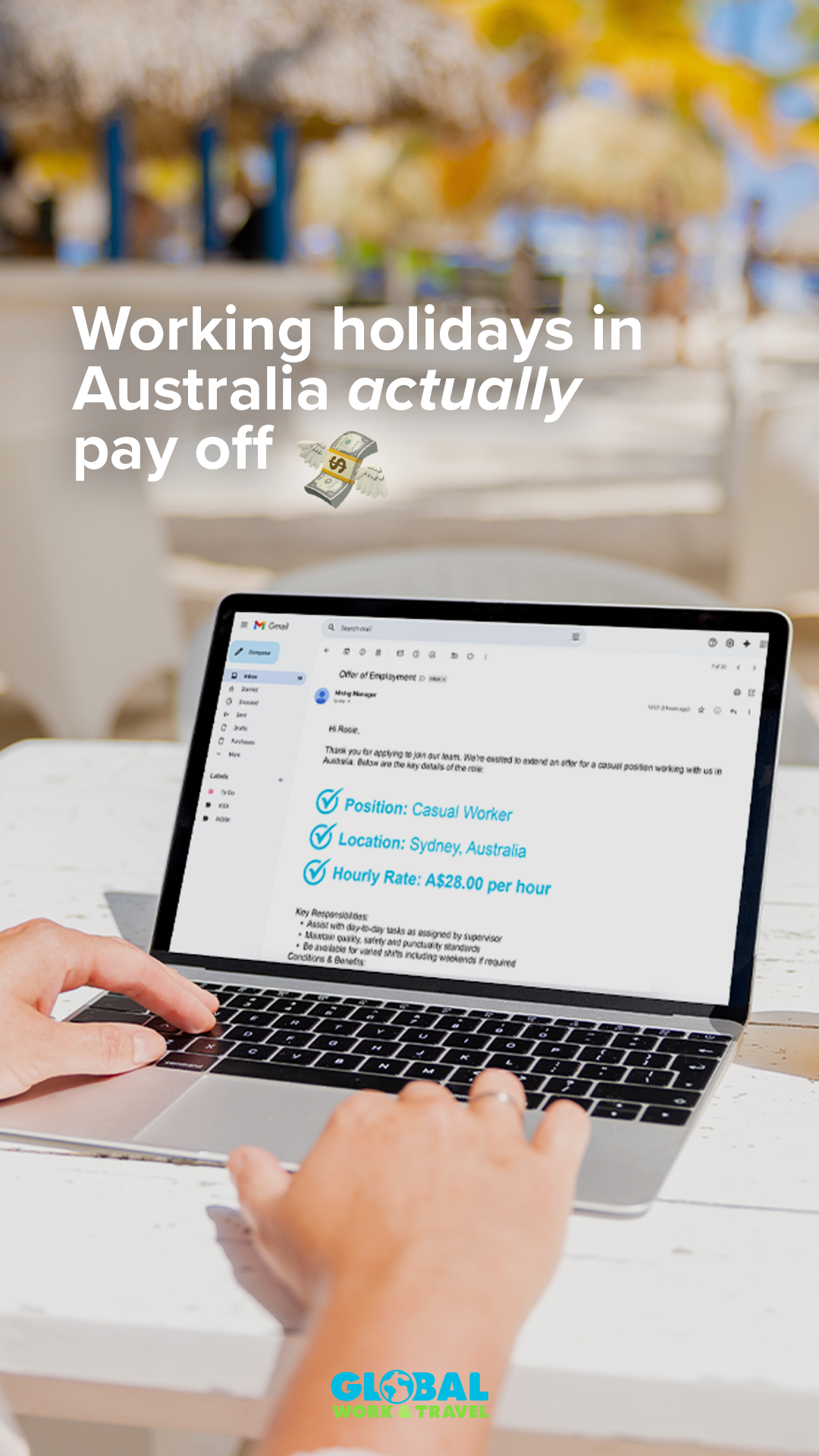 Global Work & Travel Facebook ad