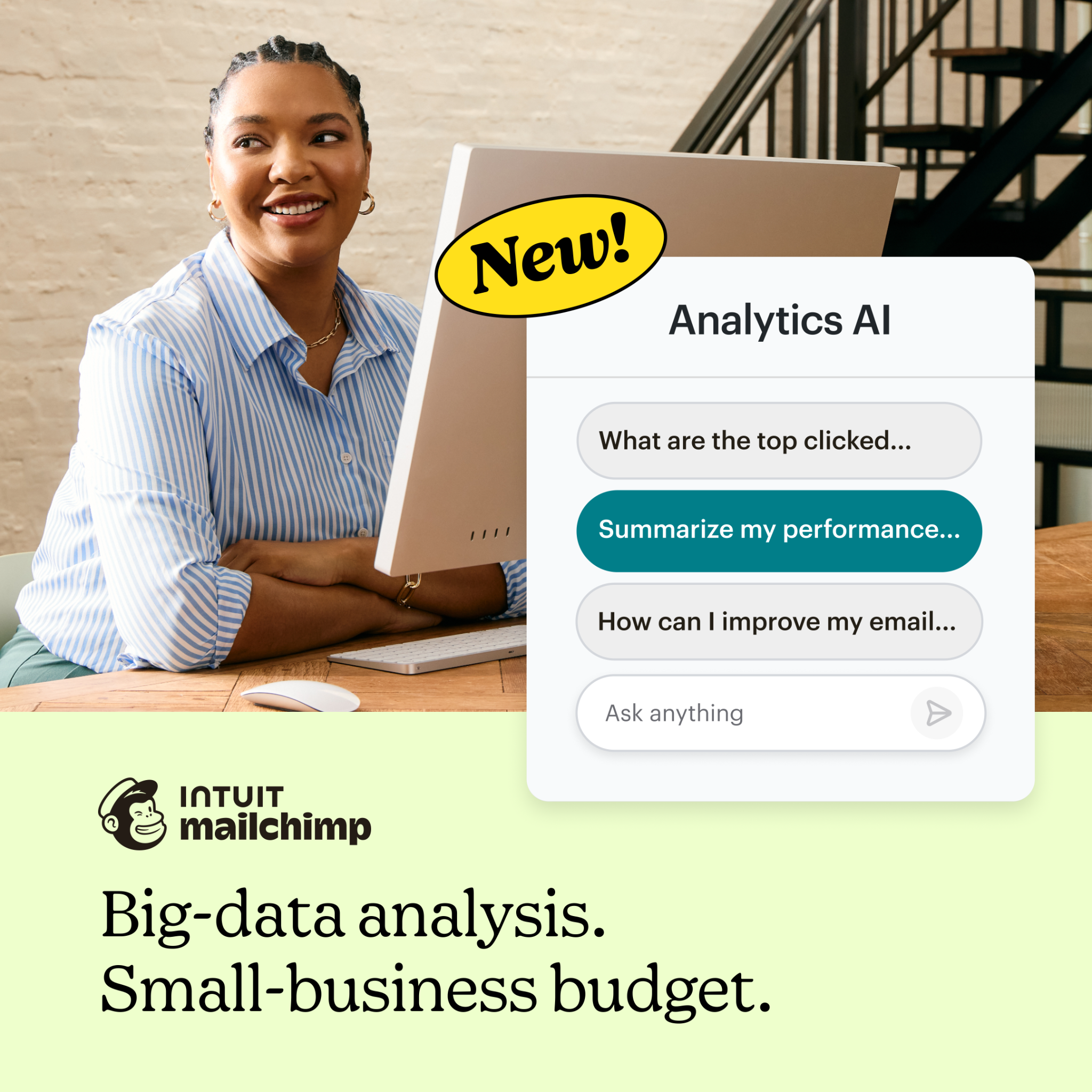Intuit Mailchimp Facebook ad: Analytics, answered.