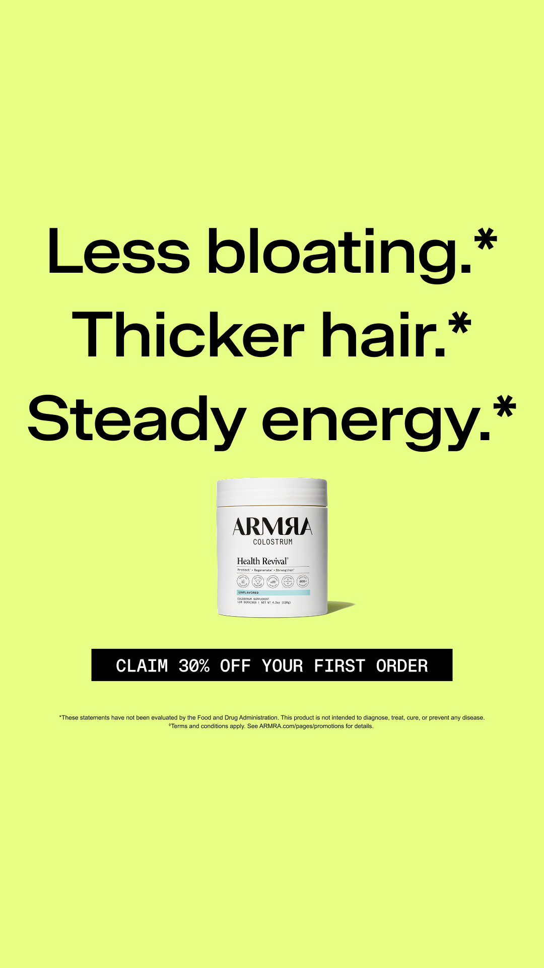 ARMRA Facebook ad