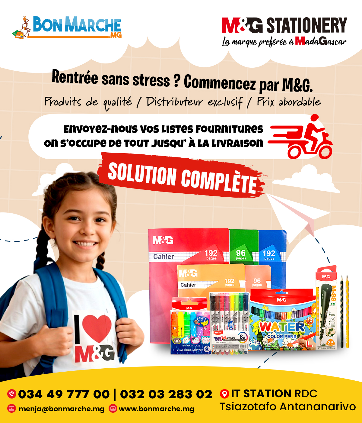 BonMarche.mg Facebook ad: ๐ญ๐ฒฬ๐ฟ๐ผ ๐๐๐ฟ๐ฒ๐๐ pour la rentrรฉe scolaire avec ๐๐ผ๐ปโฆ