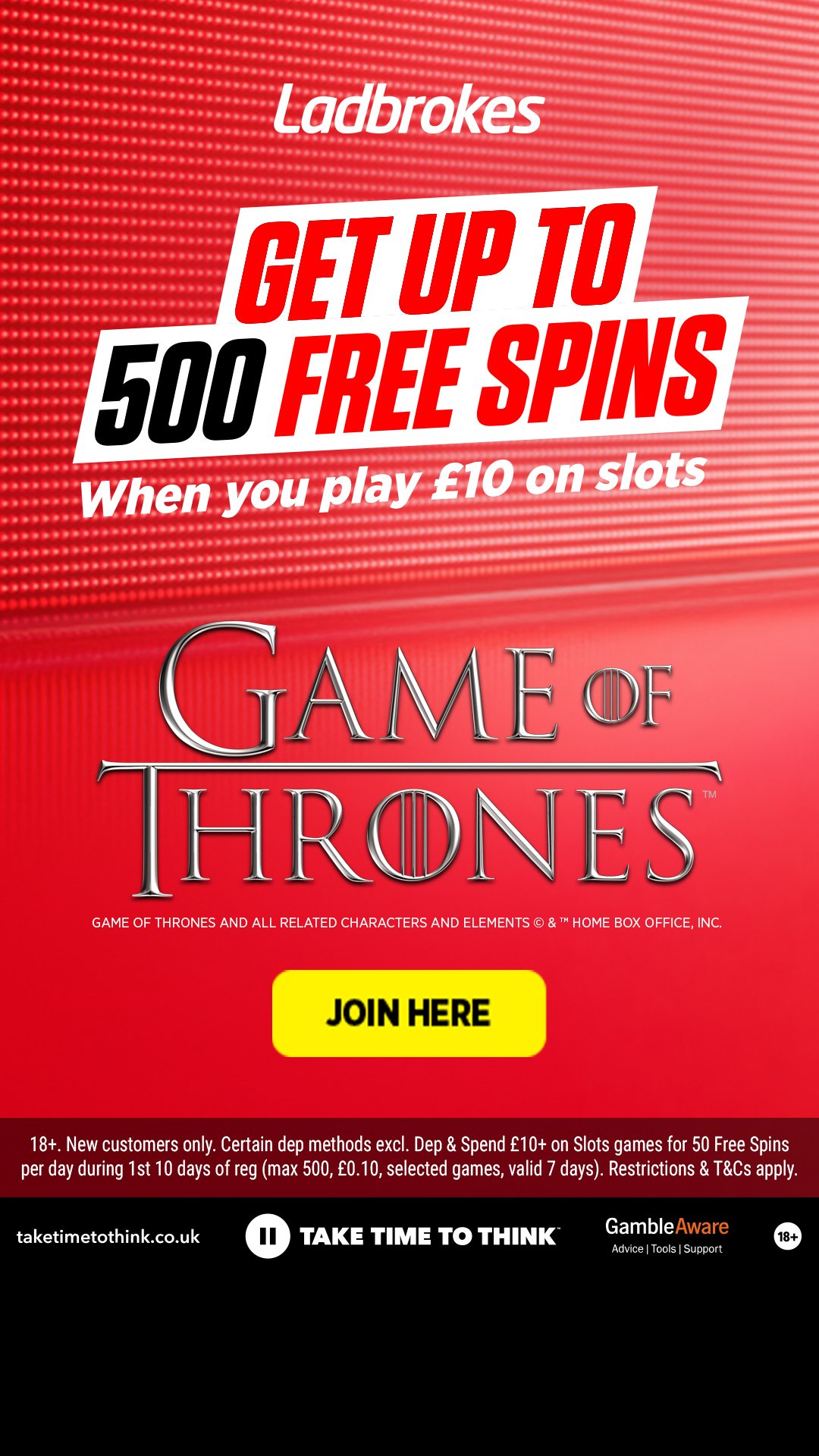 Ladbrokes Facebook ad