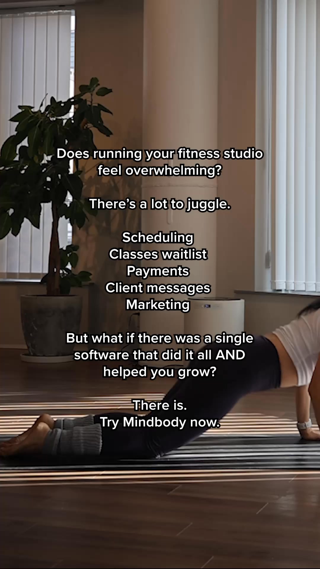 Mindbody Facebook ad: All-in-one software for fitness studios