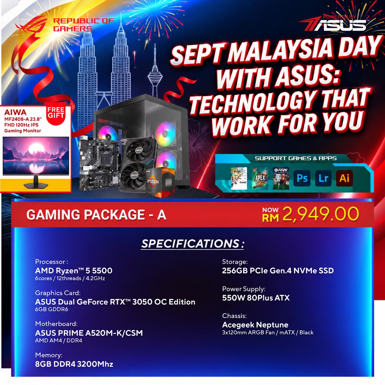 ROG Exclusive Store Facebook ad: ASUS MALAYSIA DAY DEALS!