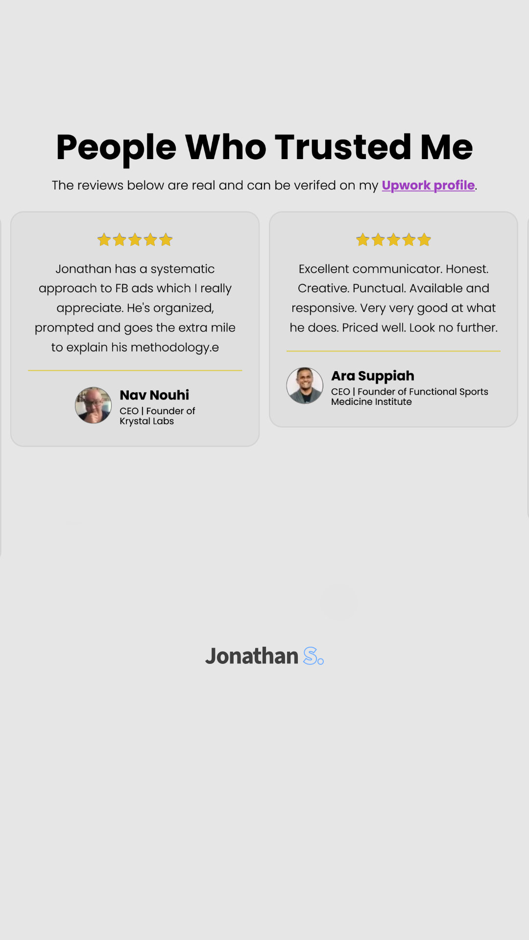 Jon the Freelancer - Meta Ads Expert Facebook ad