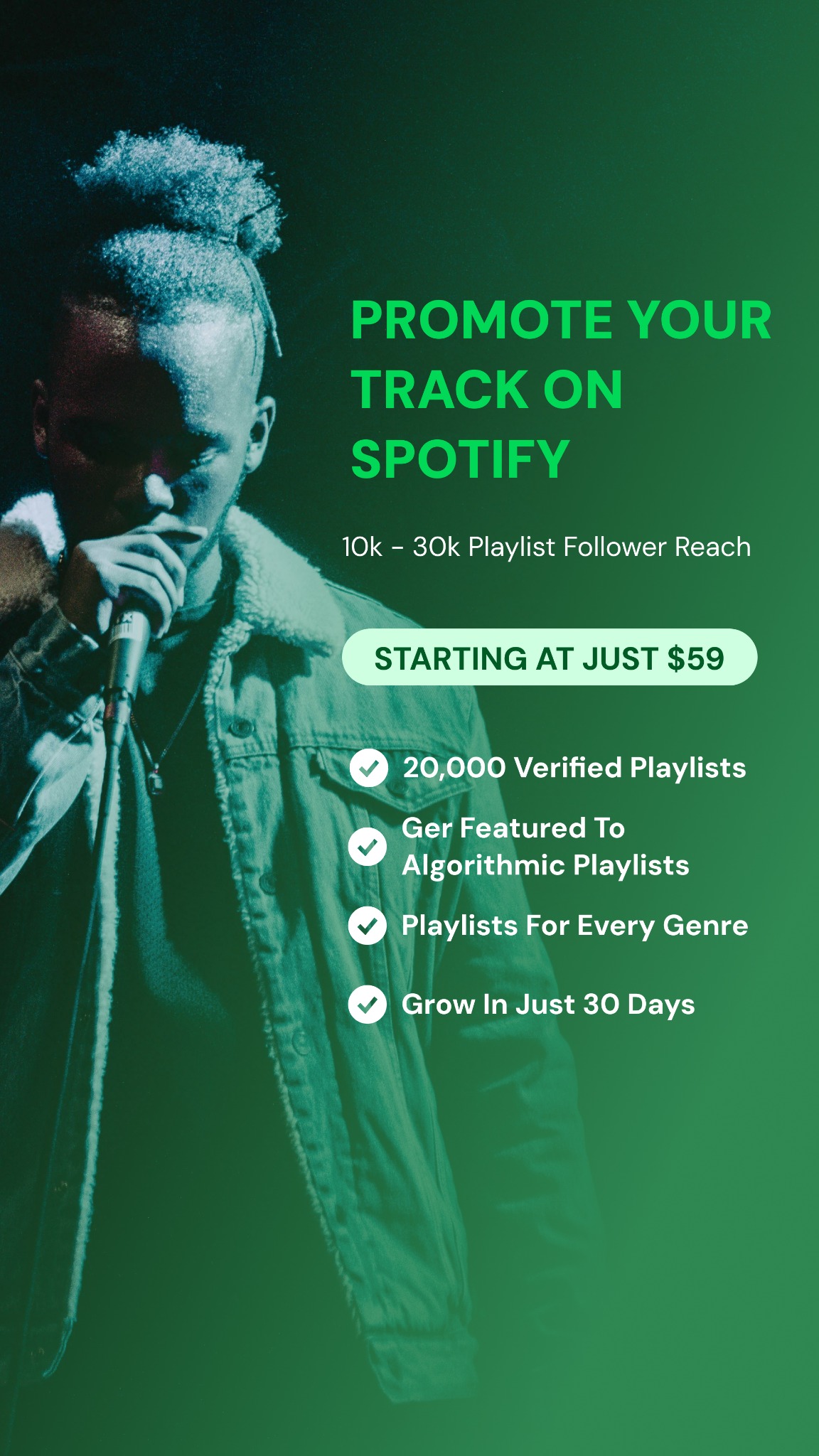 Playlist Booker Facebook ad