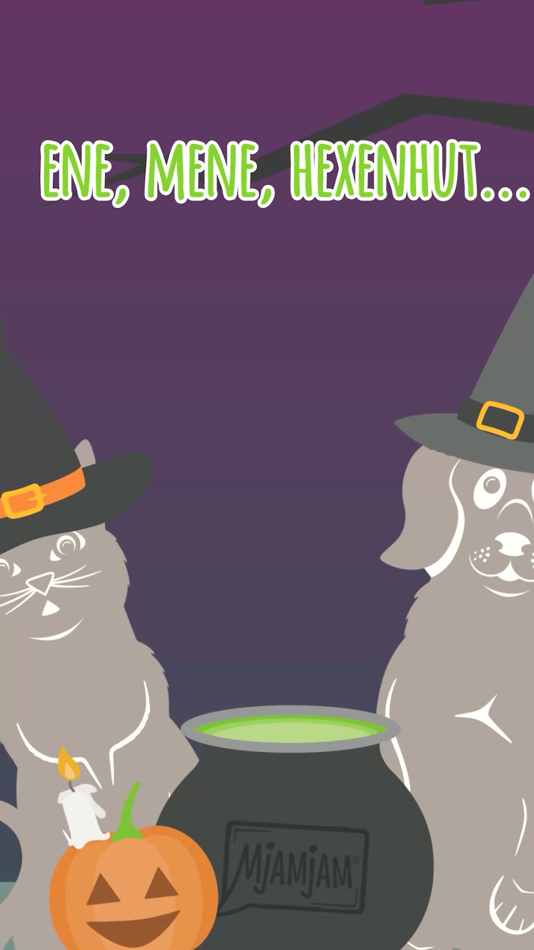 MjAMjAM Petfood Facebook ad: Snacktastisches Halloween!