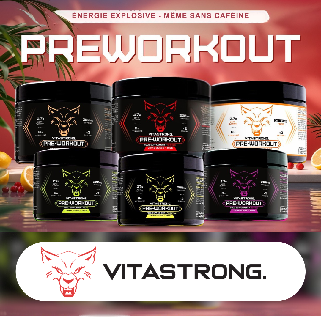 Vitastrong France Facebook ad: Plus d'énergie pour tes entraînements