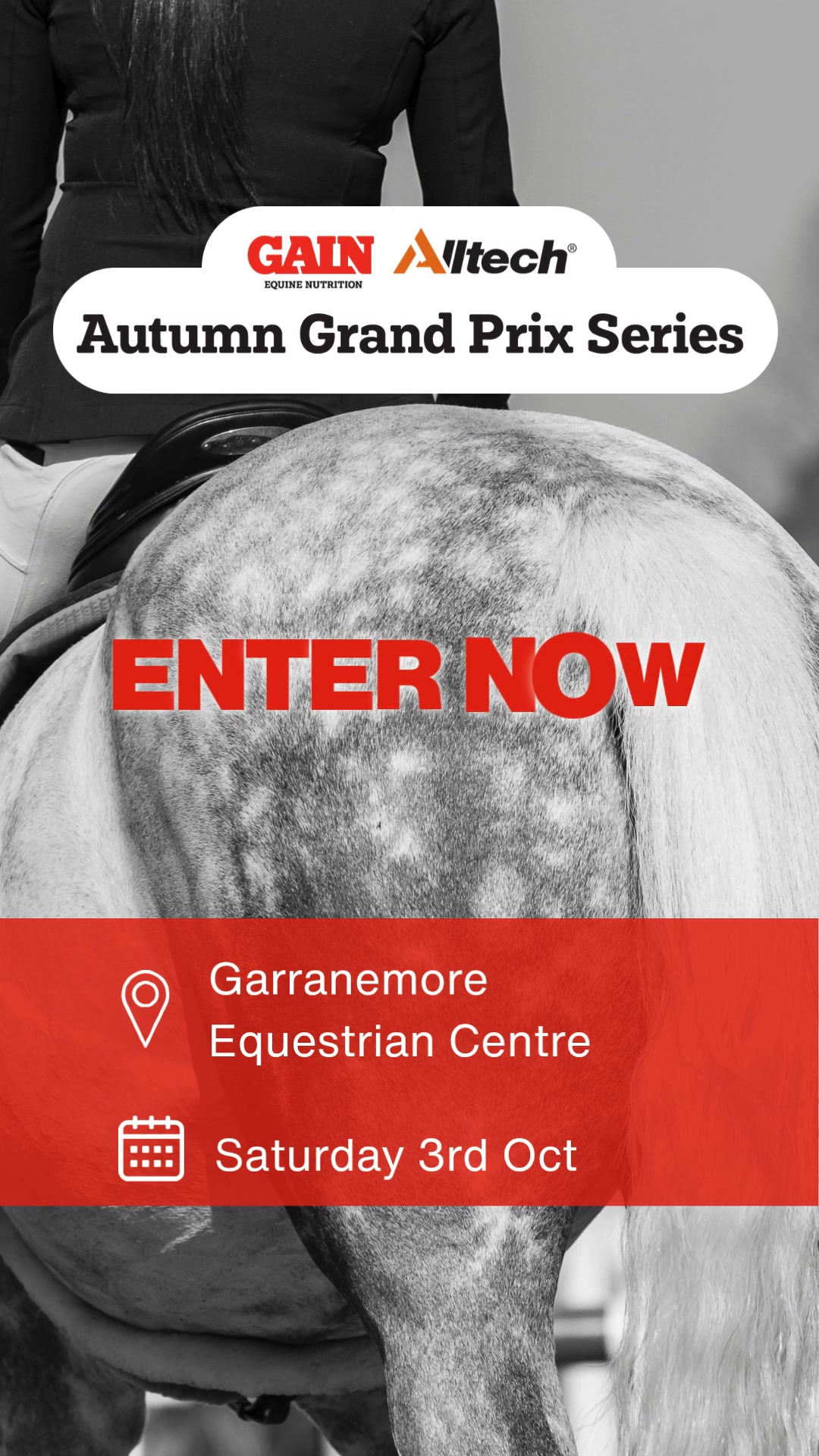 GAIN Equine Nutrition Facebook ad: Garranemore Entries are Open!