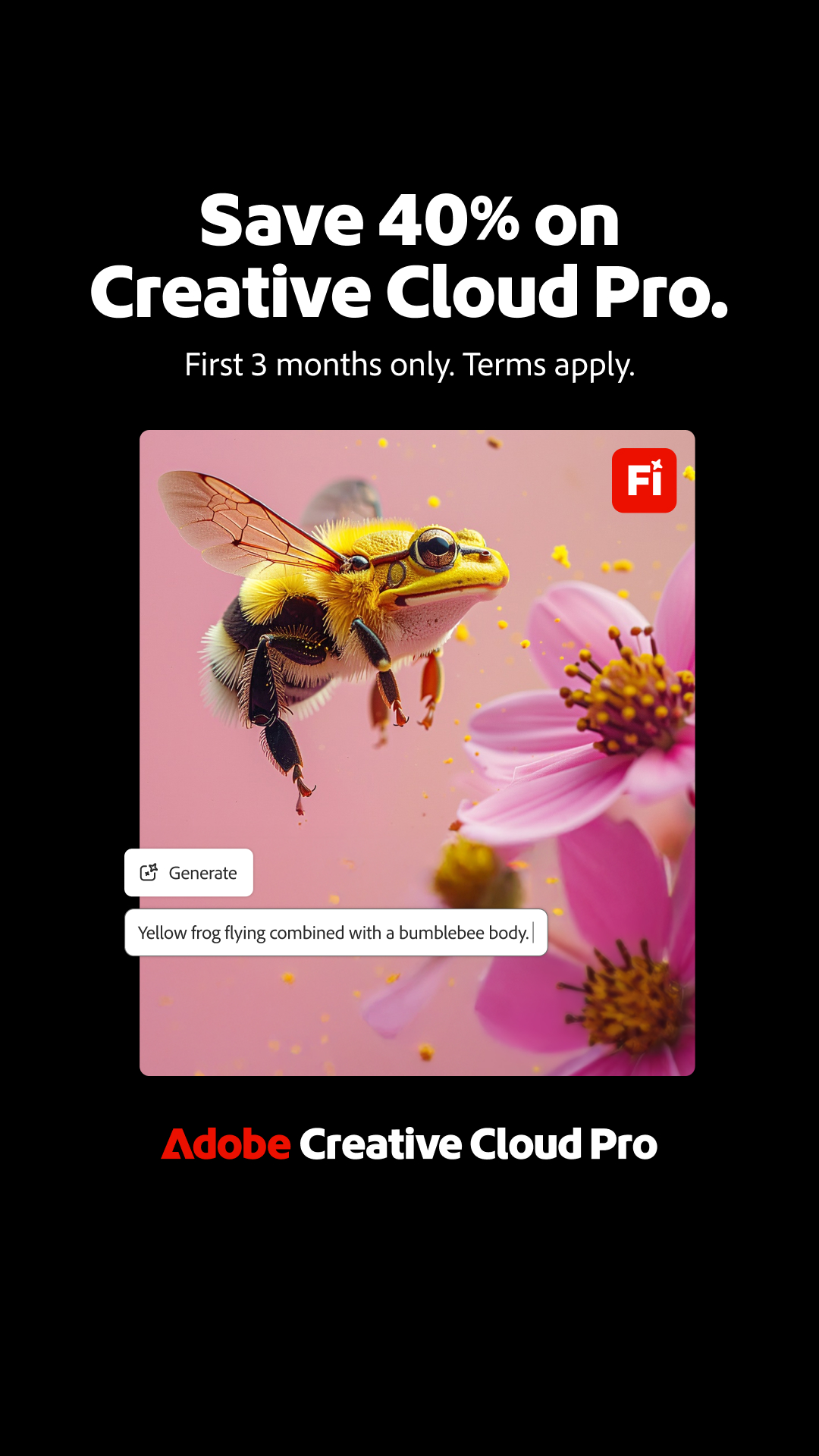 Adobe Creative Cloud Facebook ad