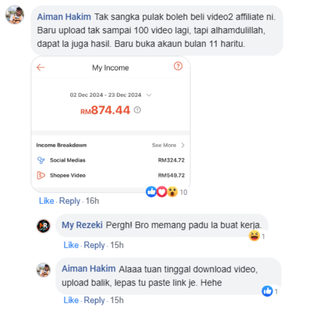 My Rezeki Facebook ad
