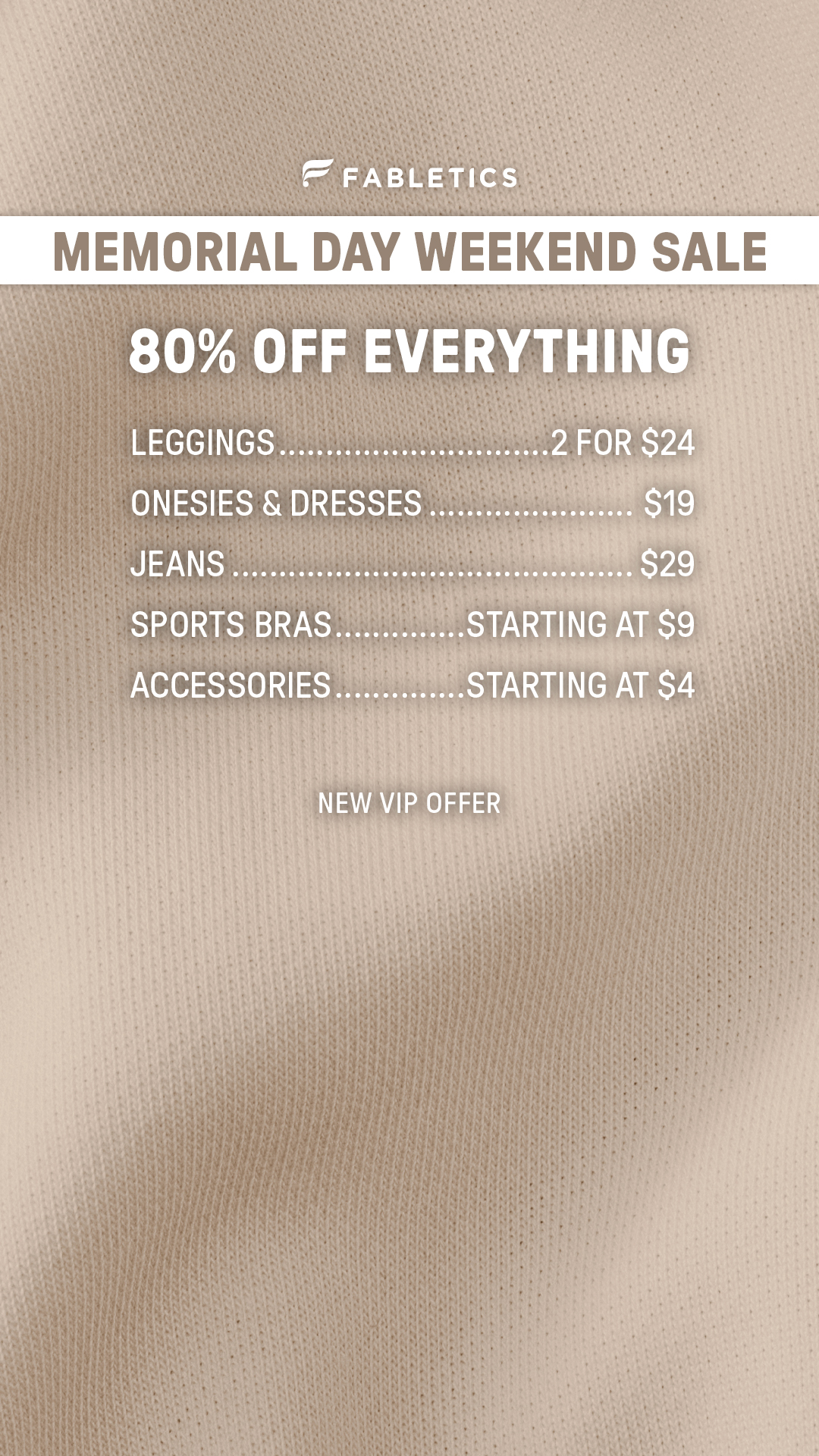 Fabletics Facebook ad
