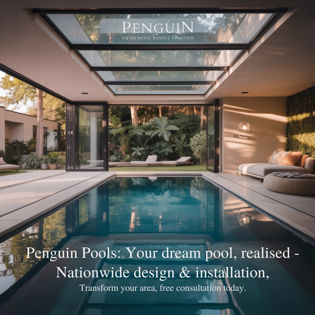 Penguin Swimming Pools Facebook ad: Get In Touch ->