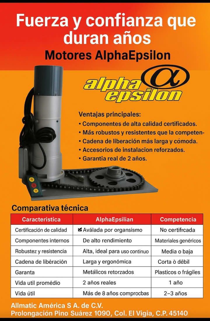 Jorge Humberto Marin Lugo Facebook ad: Motores marca Alphaepsilon, la mejor calidad 8 años…