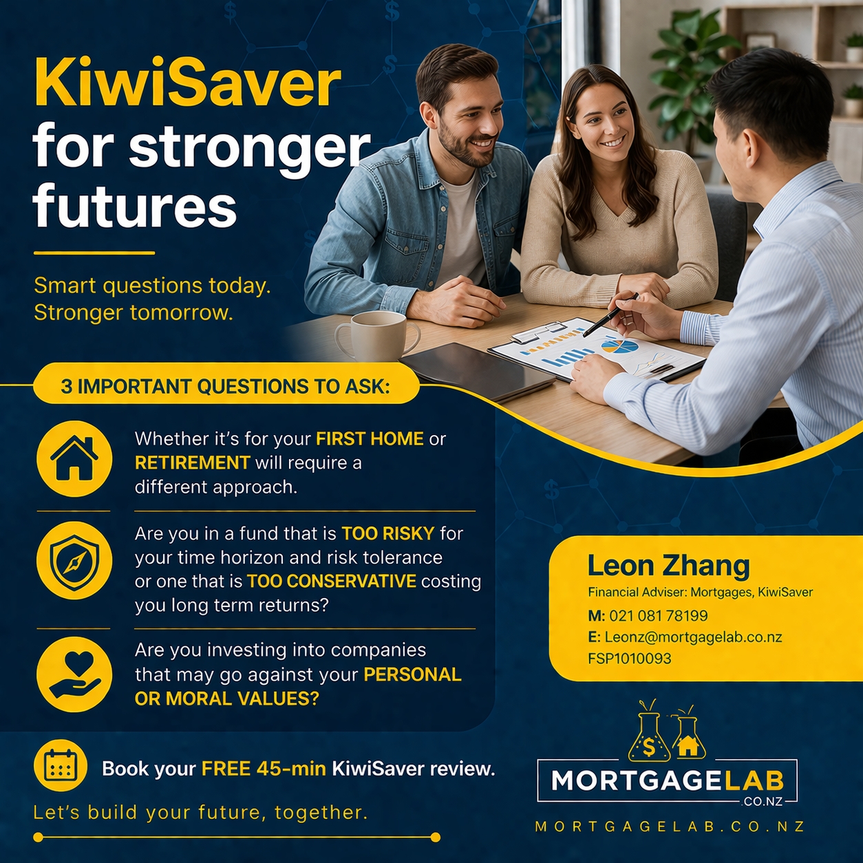 Leon Zhang - Financial Adviser: Mortgages & KiwiSaver Facebook ad: A lot of people do not know what…