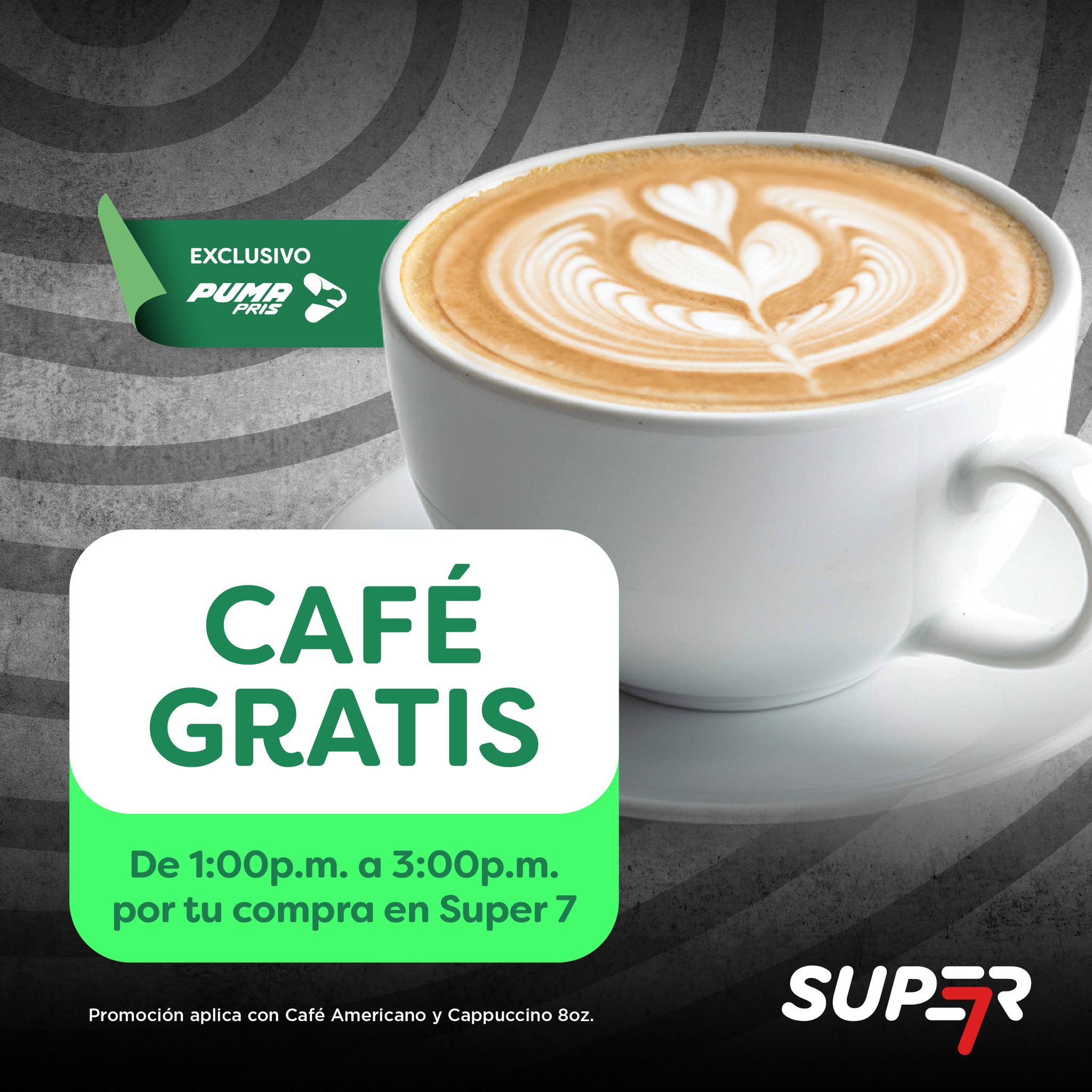 Puma Energy Facebook ad: ¡CAFÉ GRATIS PARA CLIENTES PRIS!