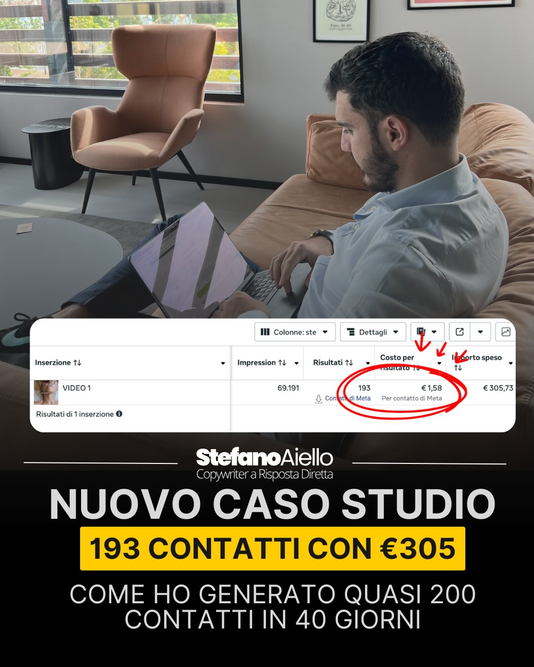 Stefano Aiello Facebook ad: Da qualche mese sto lavorando per uno studio…