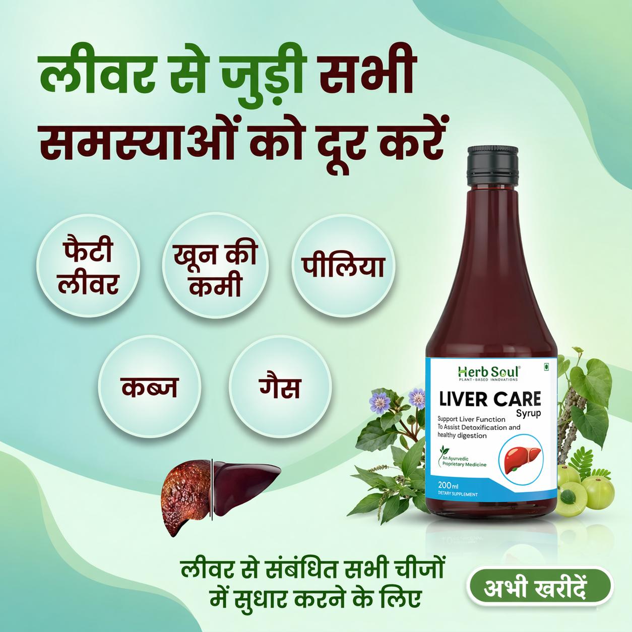 Herb Soul Ayurveda Facebook ad: फैटी लिवर से राहत