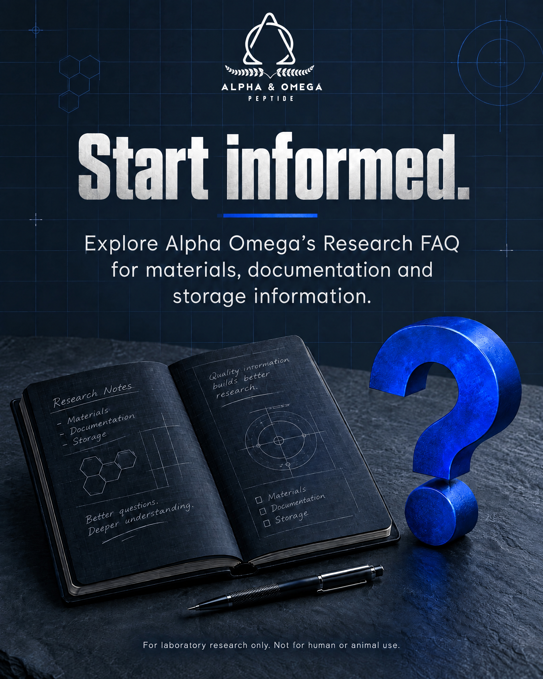 Alpha Omega Peptide Facebook ad: Start Informed