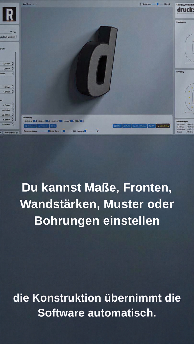 3D Letter Studio Facebook ad: Die Zukunft der Leuchtbuchstaben beginnt jetzt.