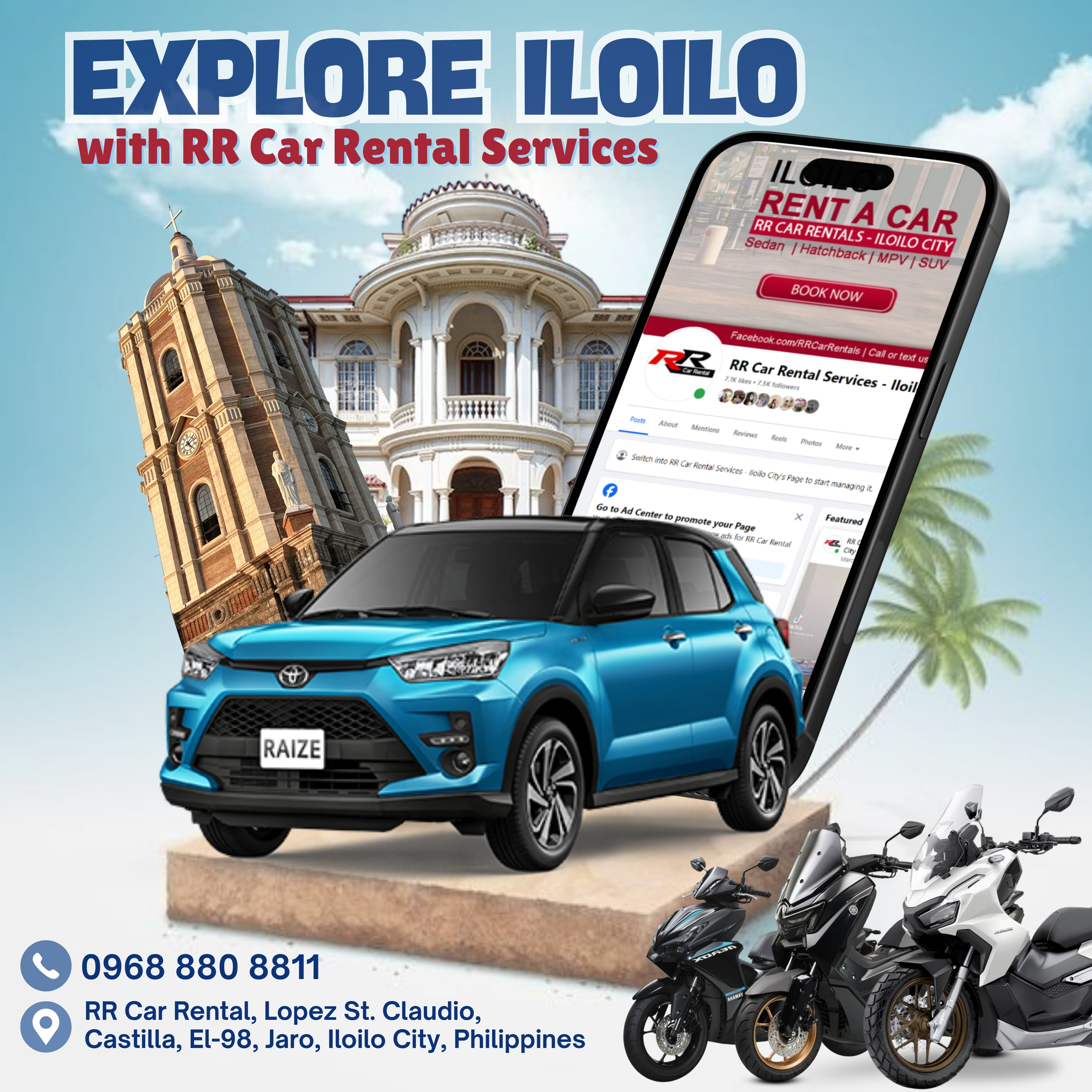 RR Car Rental Services - Iloilo City Facebook ad: Check Rental Rates