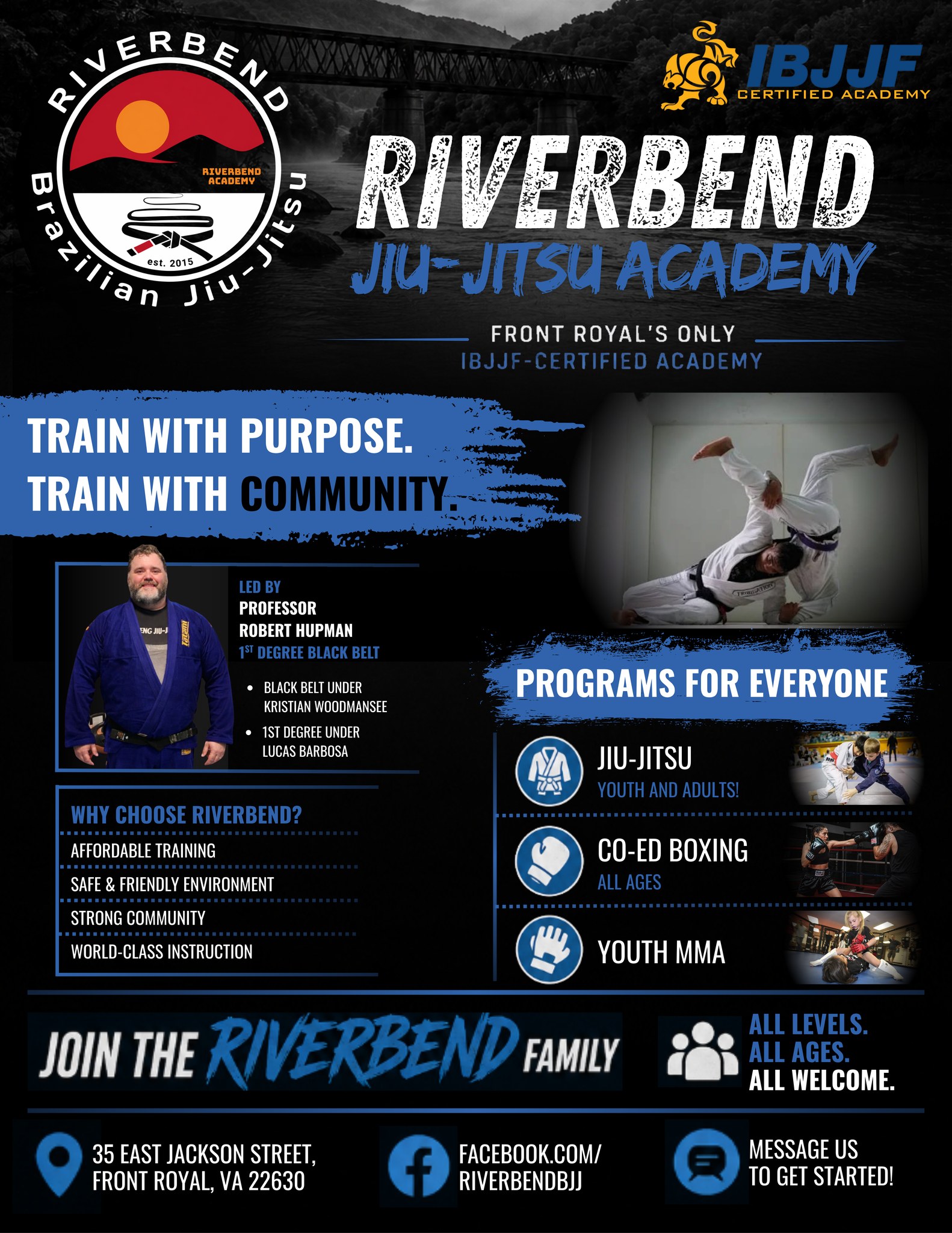 Riverbend Brazilian Jiu Jitsu - Front Royal Facebook ad: Looking for more than just a gym?