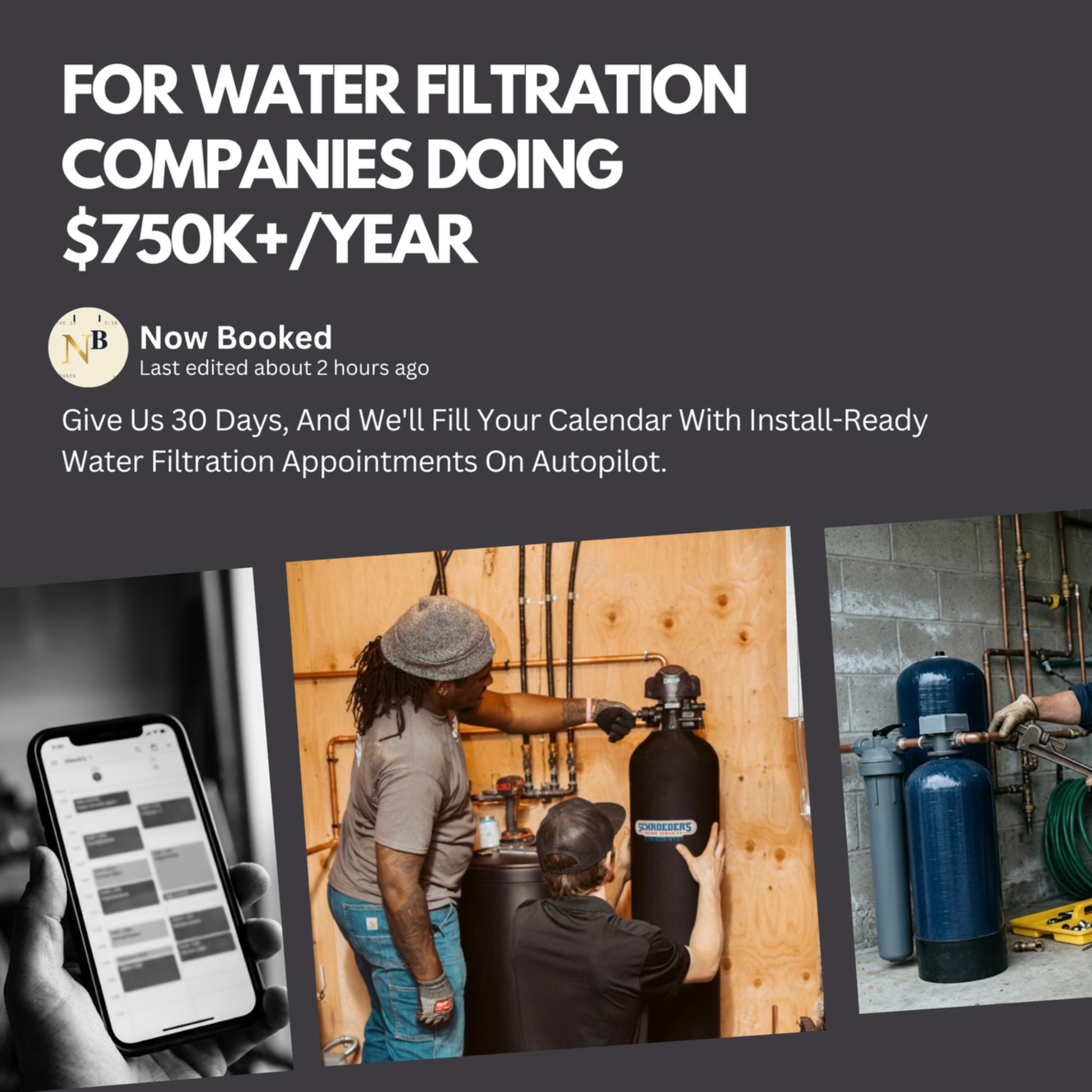 Now Booked Marketing Facebook ad: Fill Your Pipeline With Install-Ready Appointments