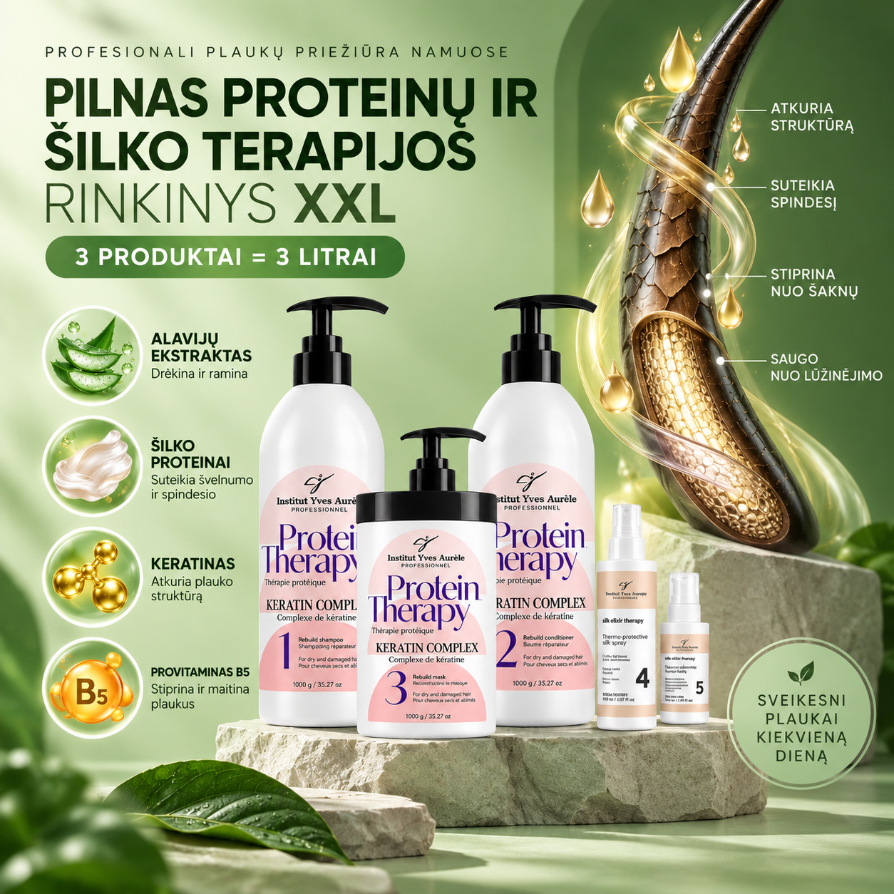 Eternl.lt Facebook ad: Šilkas tavo plaukams