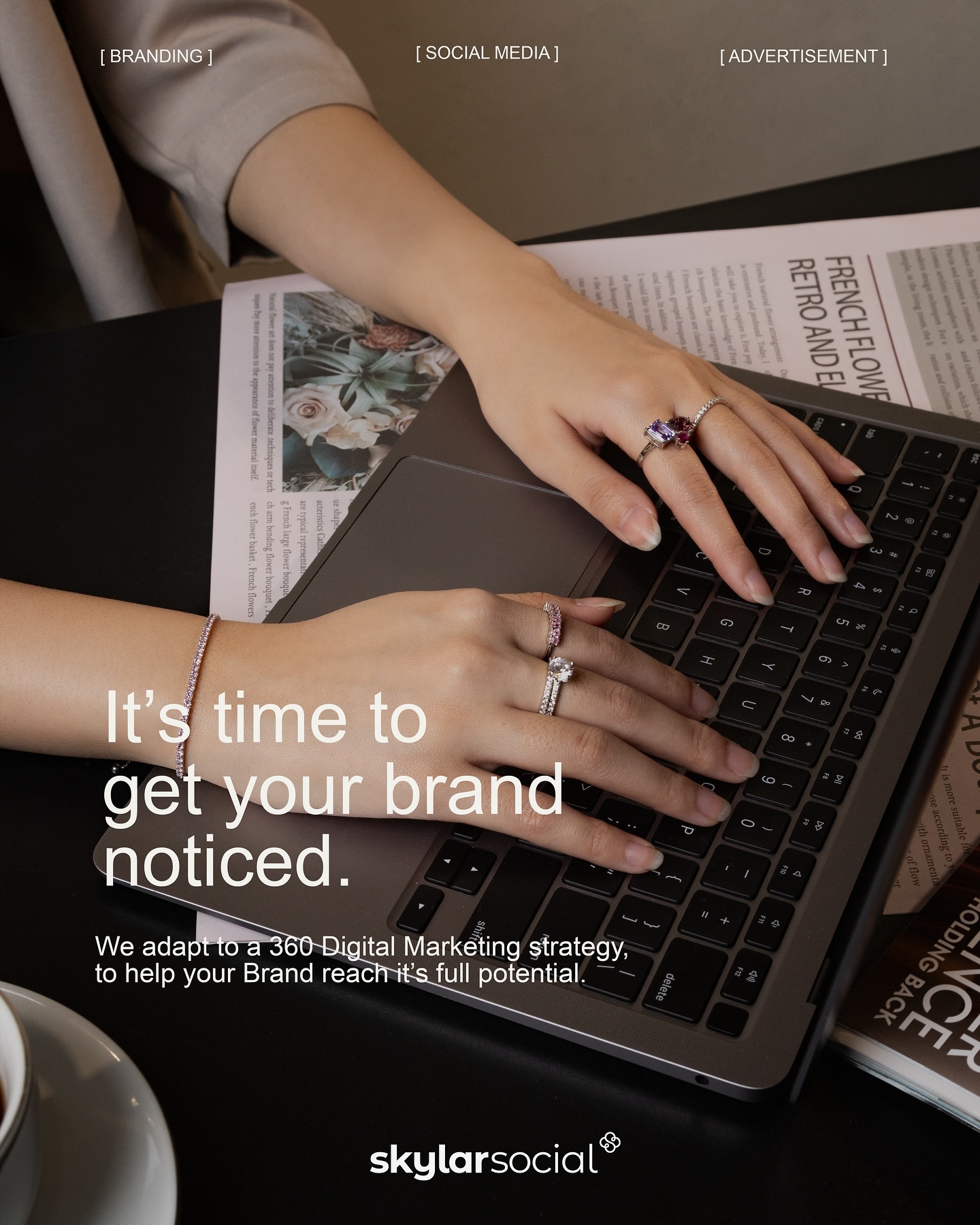skylar.social Facebook ad: If you’re struggling with your branding now, let…