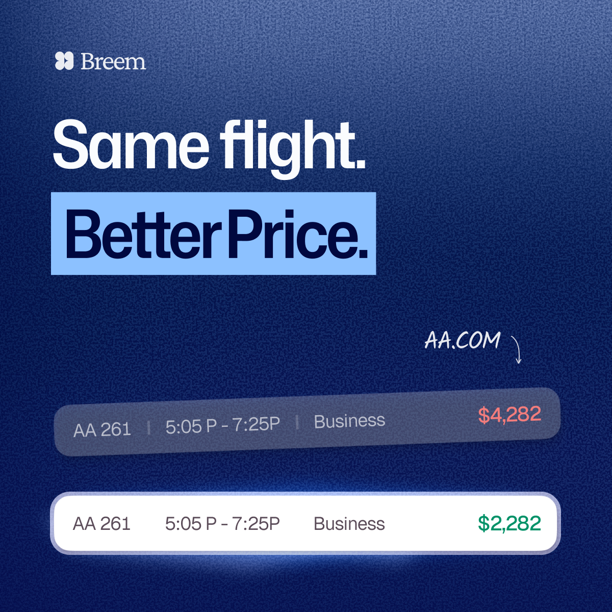 Breem Facebook ad: The best price. Guaranteed.