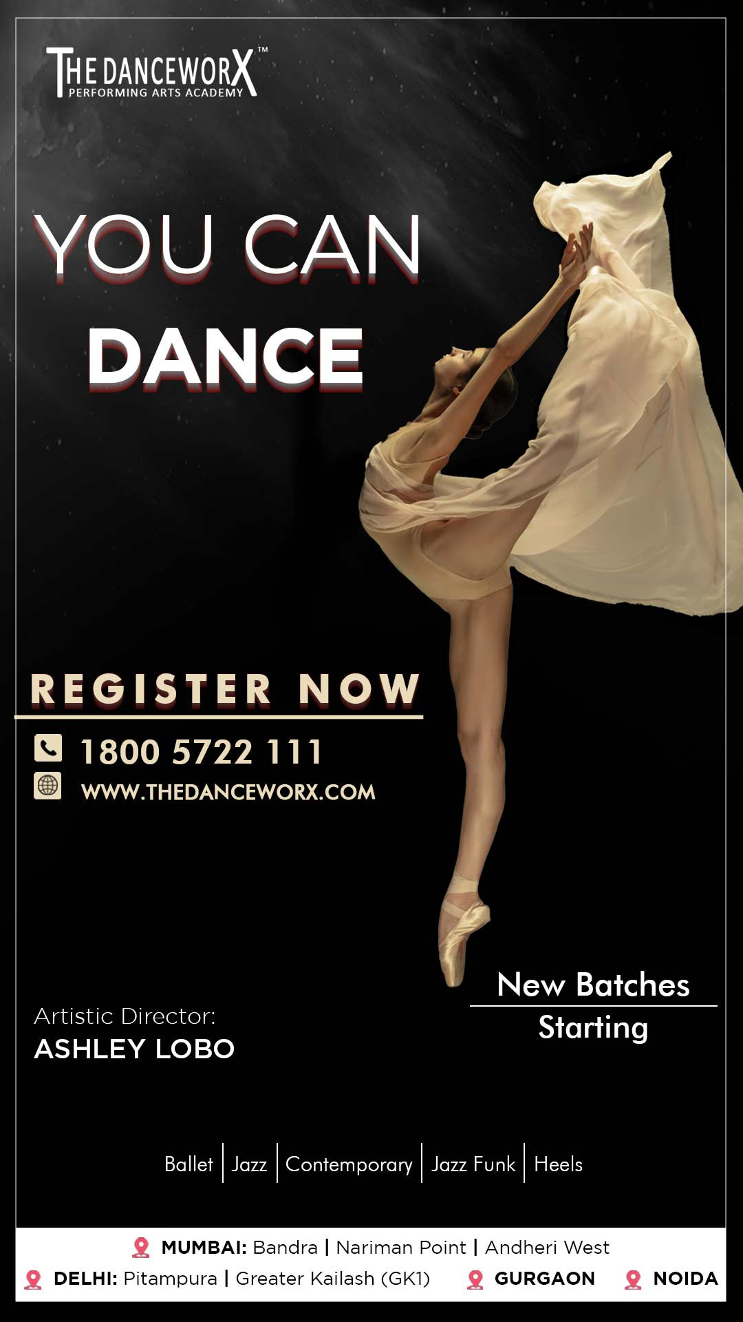 The Danceworx Facebook ad from Aug 13, 2022