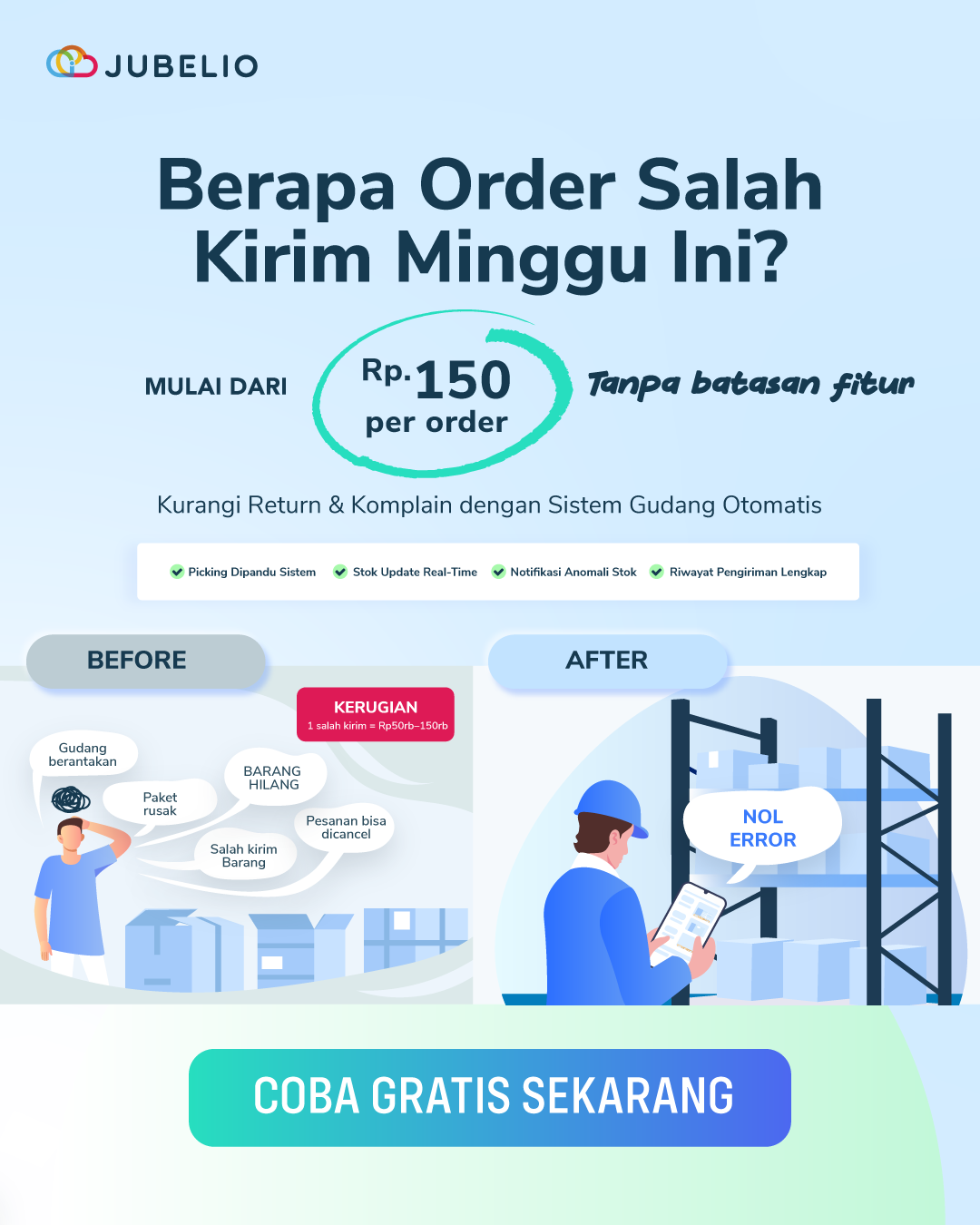 Jubelio Facebook ad