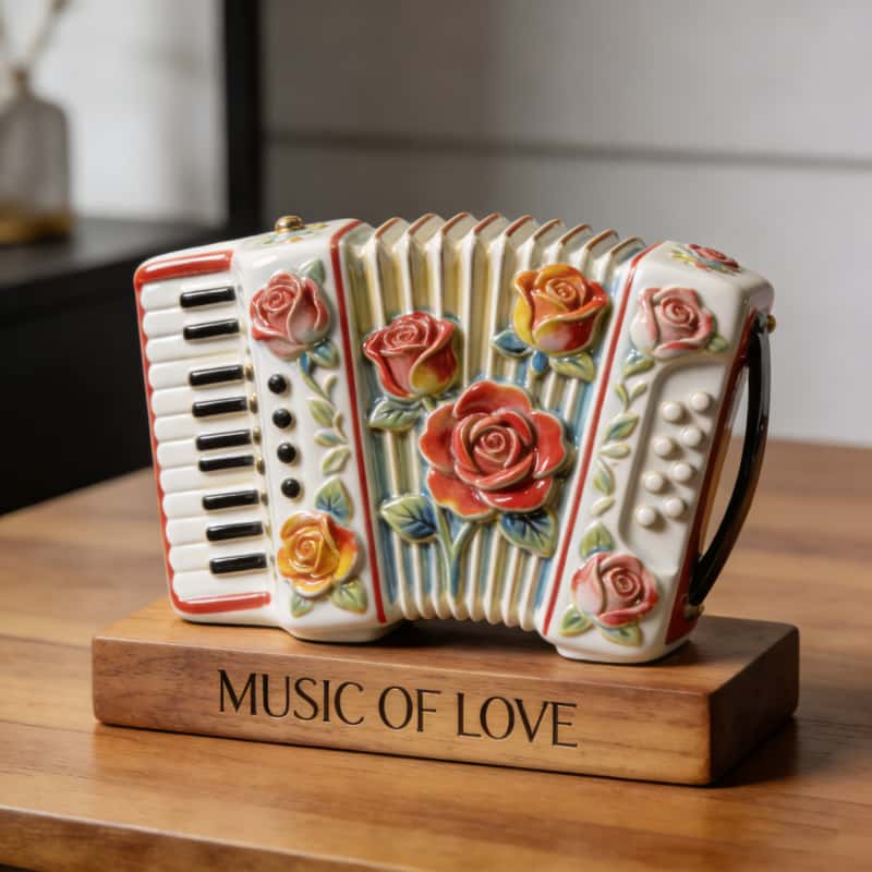 uoore.com Facebook ad: Personalized valentine's day accordion with rose decoration