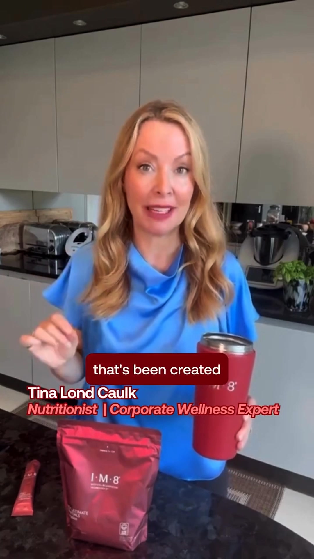 IM8 Health Facebook ad: 90 Ingredients. One Daily Drink.