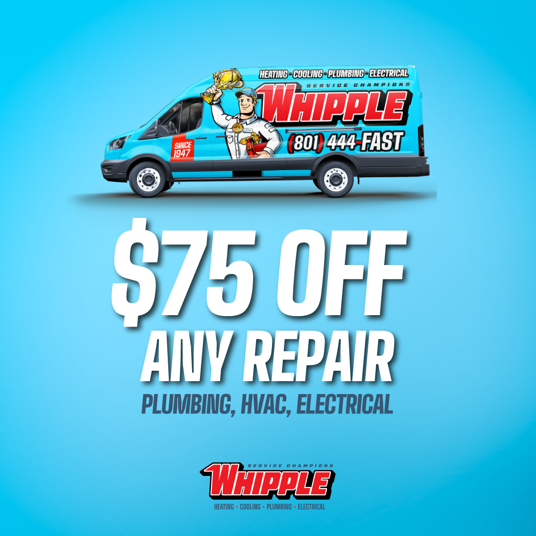 Whipple Service Champions Facebook ad: $75 OFF Any Repair, For the Win!