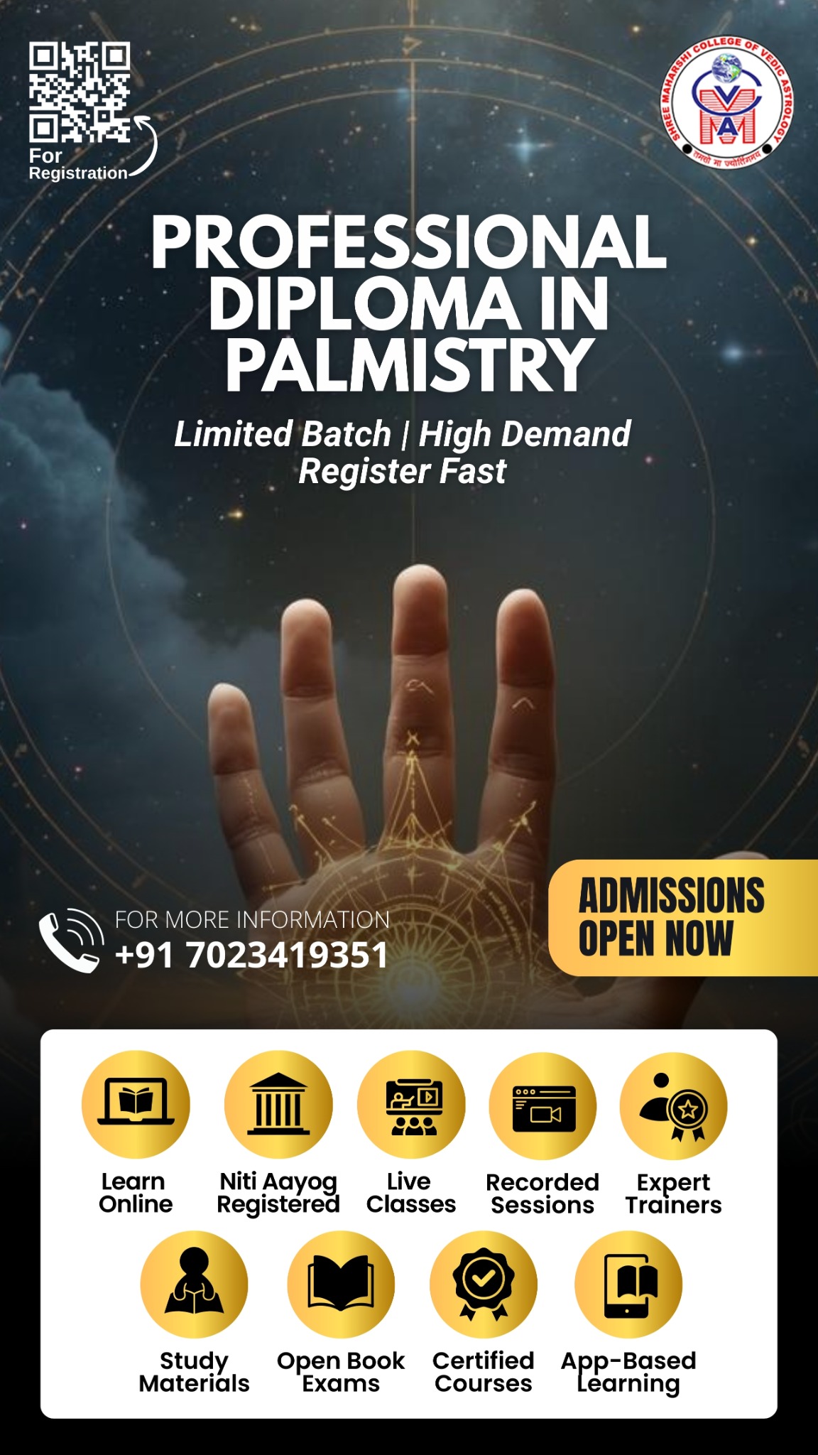 Shree Maharshi College Of Vedic Astrology Facebook ad