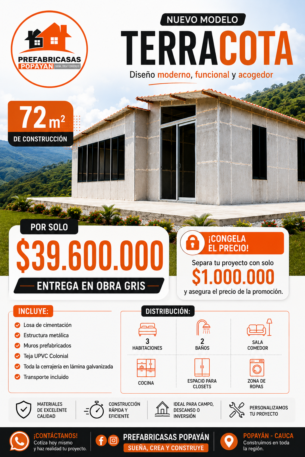 Prefabricasas Popayán Facebook ad