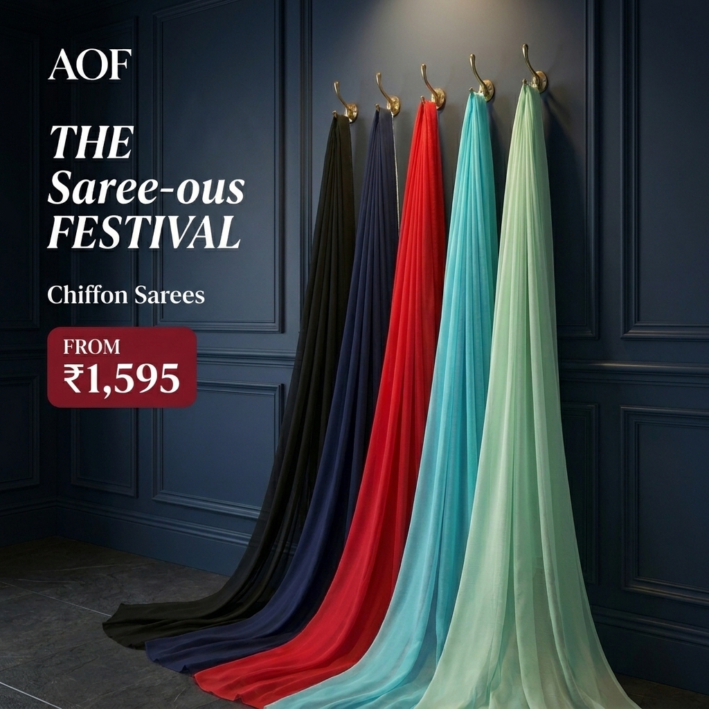 Authority of fashion Facebook ad: The Saree Everyone's Talking About.