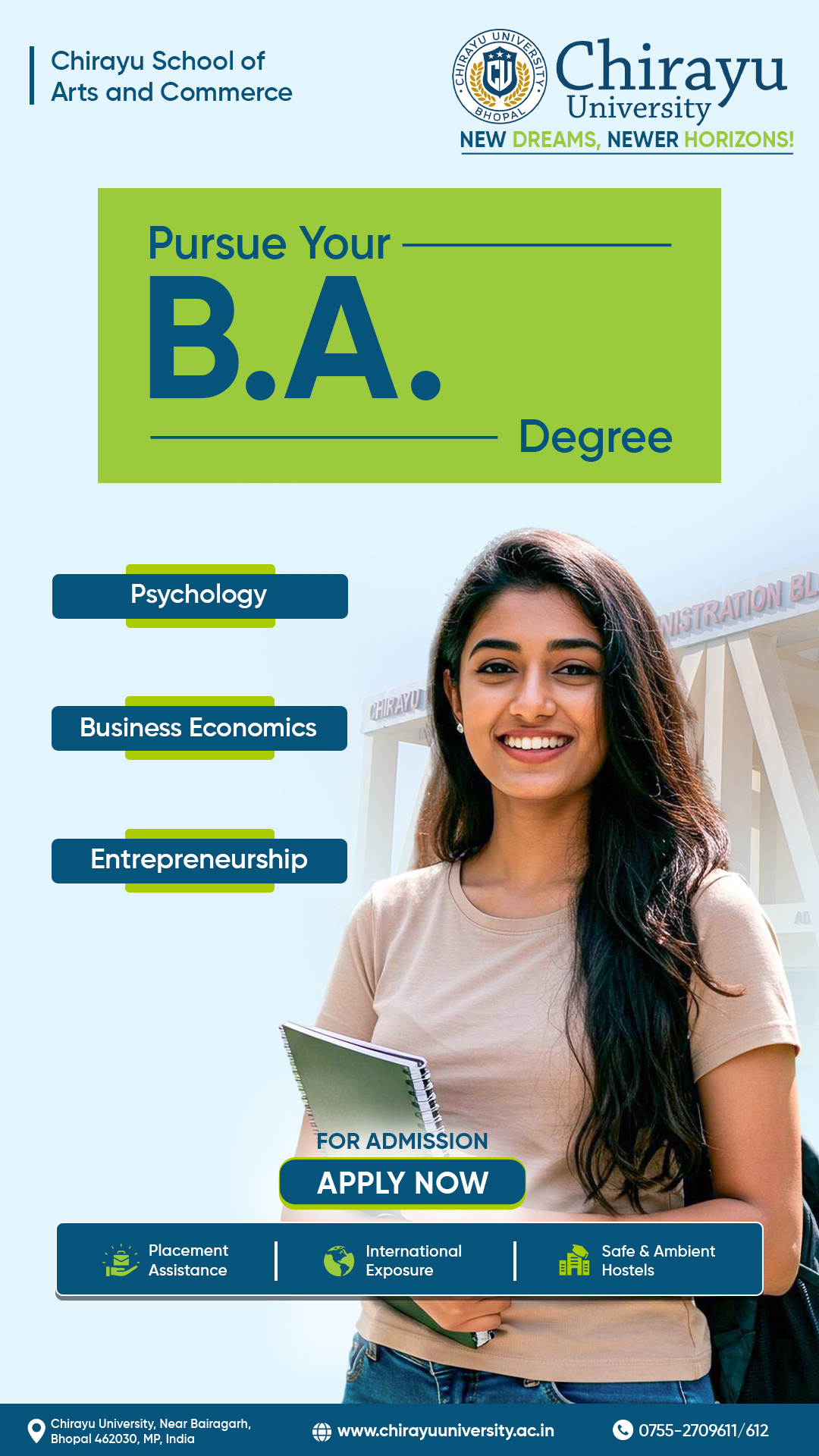 Chirayu University, Bhopal Facebook ad