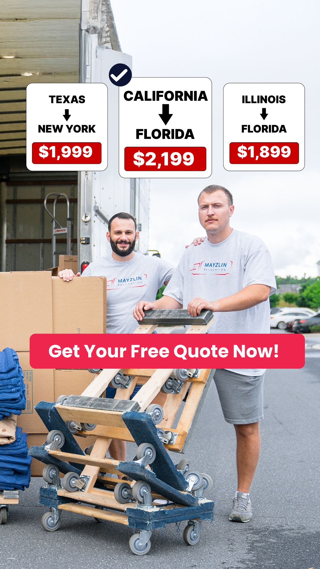Long Distance & Out of State Movers Mayzlin Relocation Facebook ad