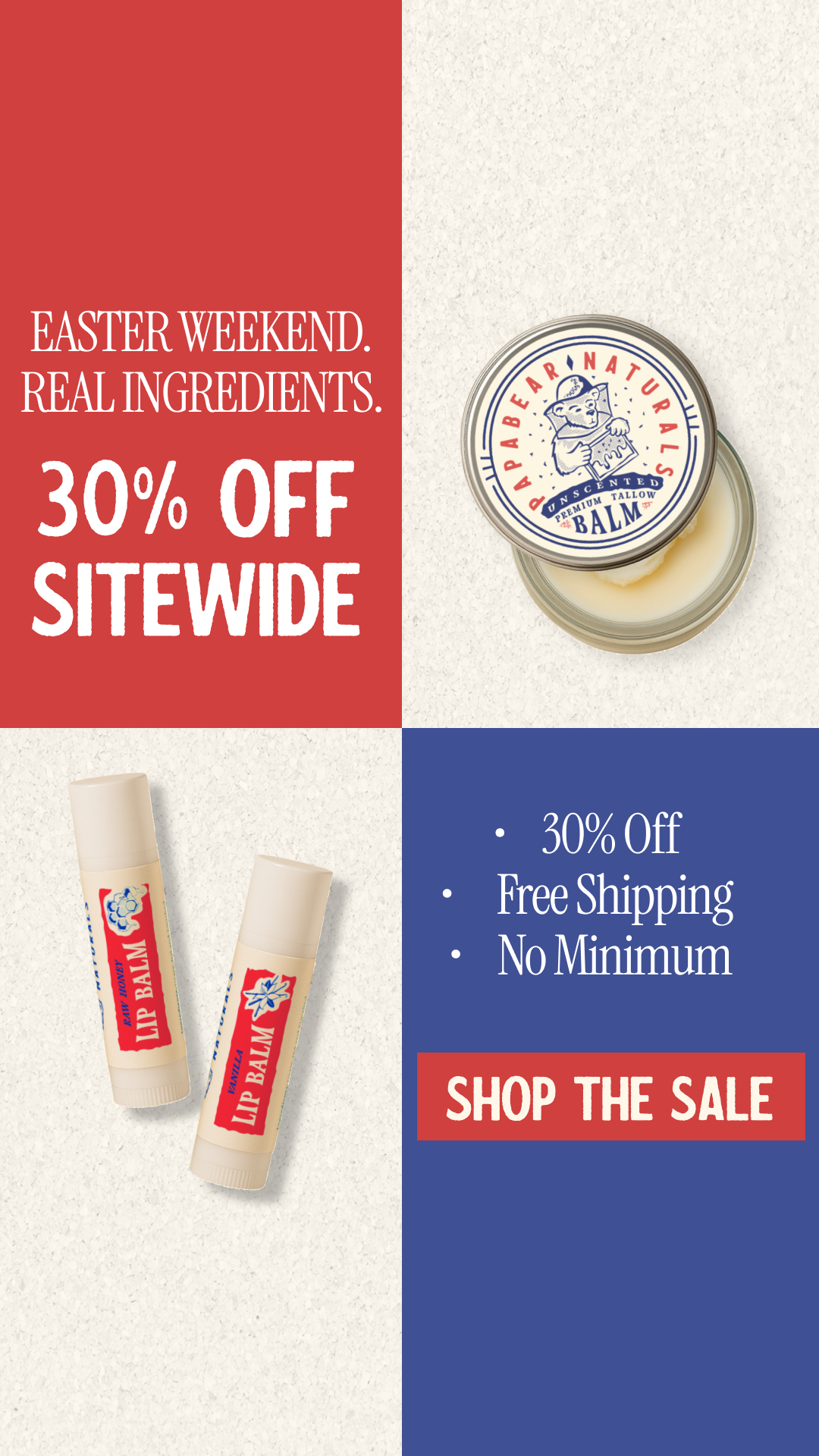 Papabear Naturals Facebook ad