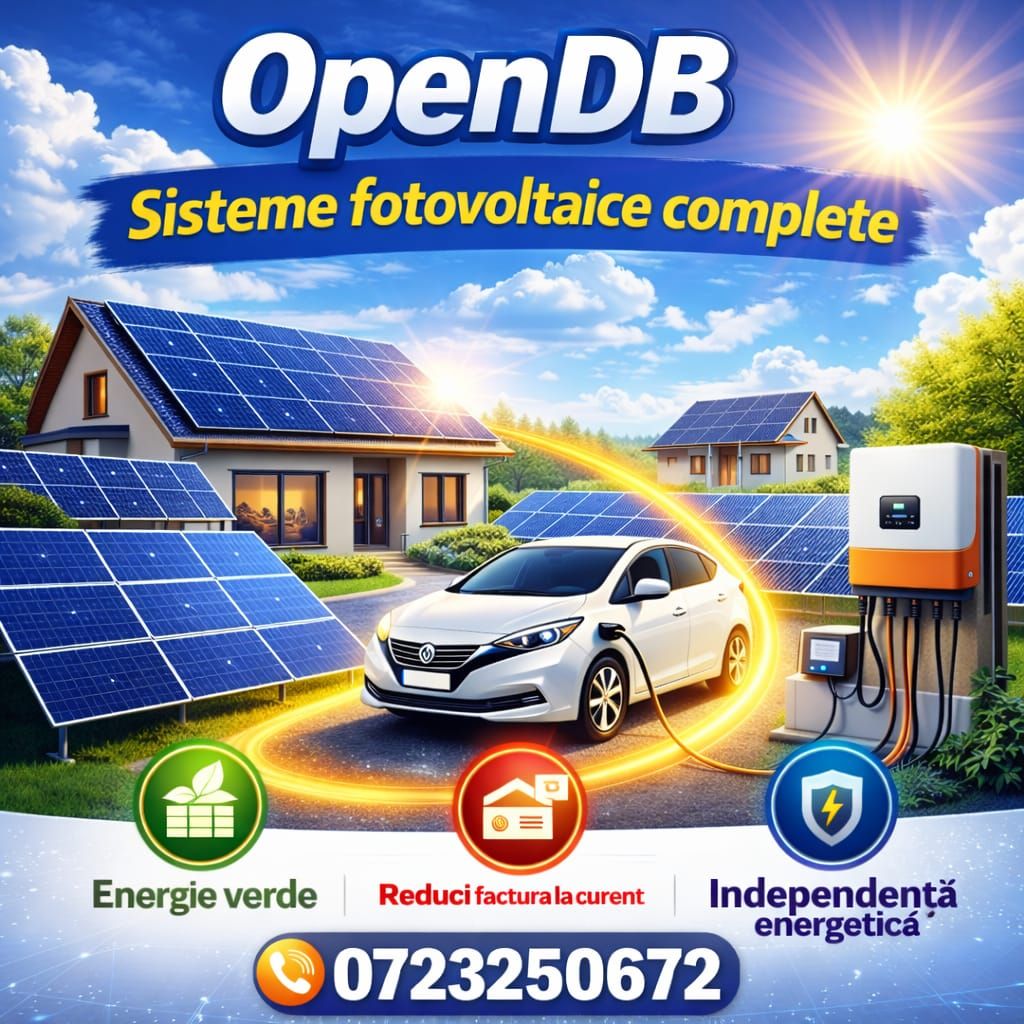 Sisteme Fotovoltaice OpenDb Facebook ad: SISTEME FOTOVOLTAICE PREMIUM CU MONTAJ INCLUS