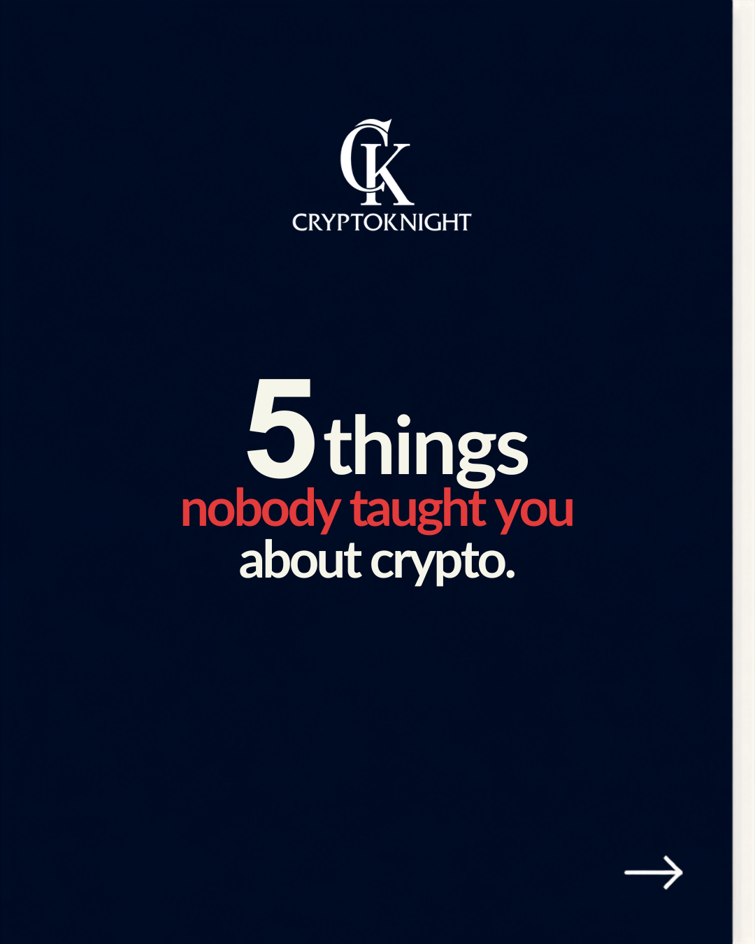 Cryptoknight Academy Facebook ad: Buy high, panic-sell in the dip, swear off…