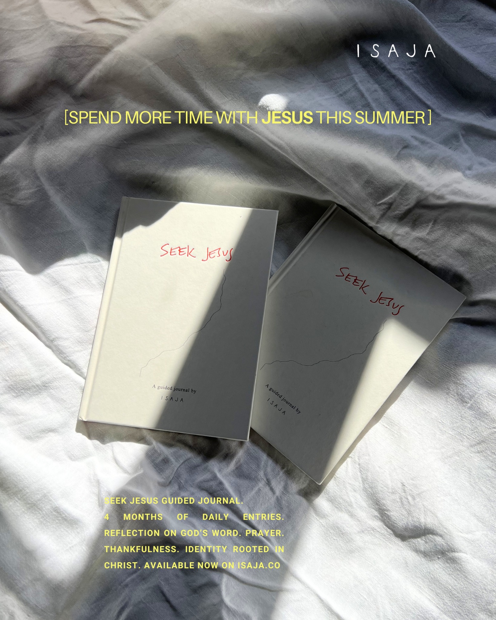 ISAJA Facebook ad: Seek Jesus Journal - Back in stock