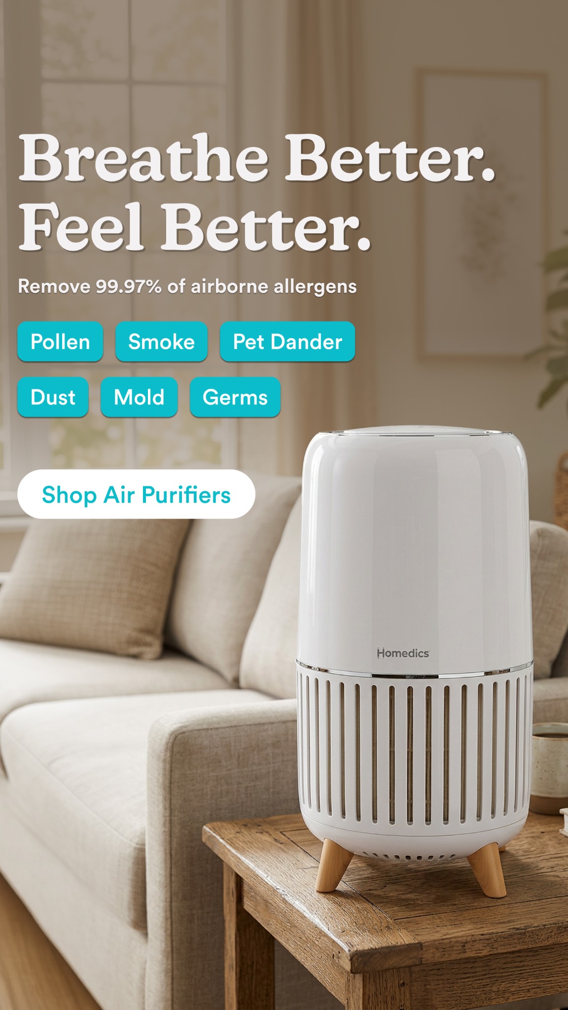 Homedics Facebook ad