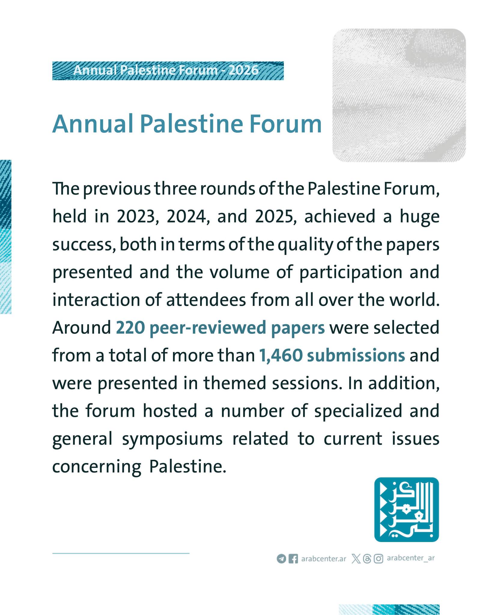 Arab Center for Research and Policy Studies Facebook ad: The Fourth