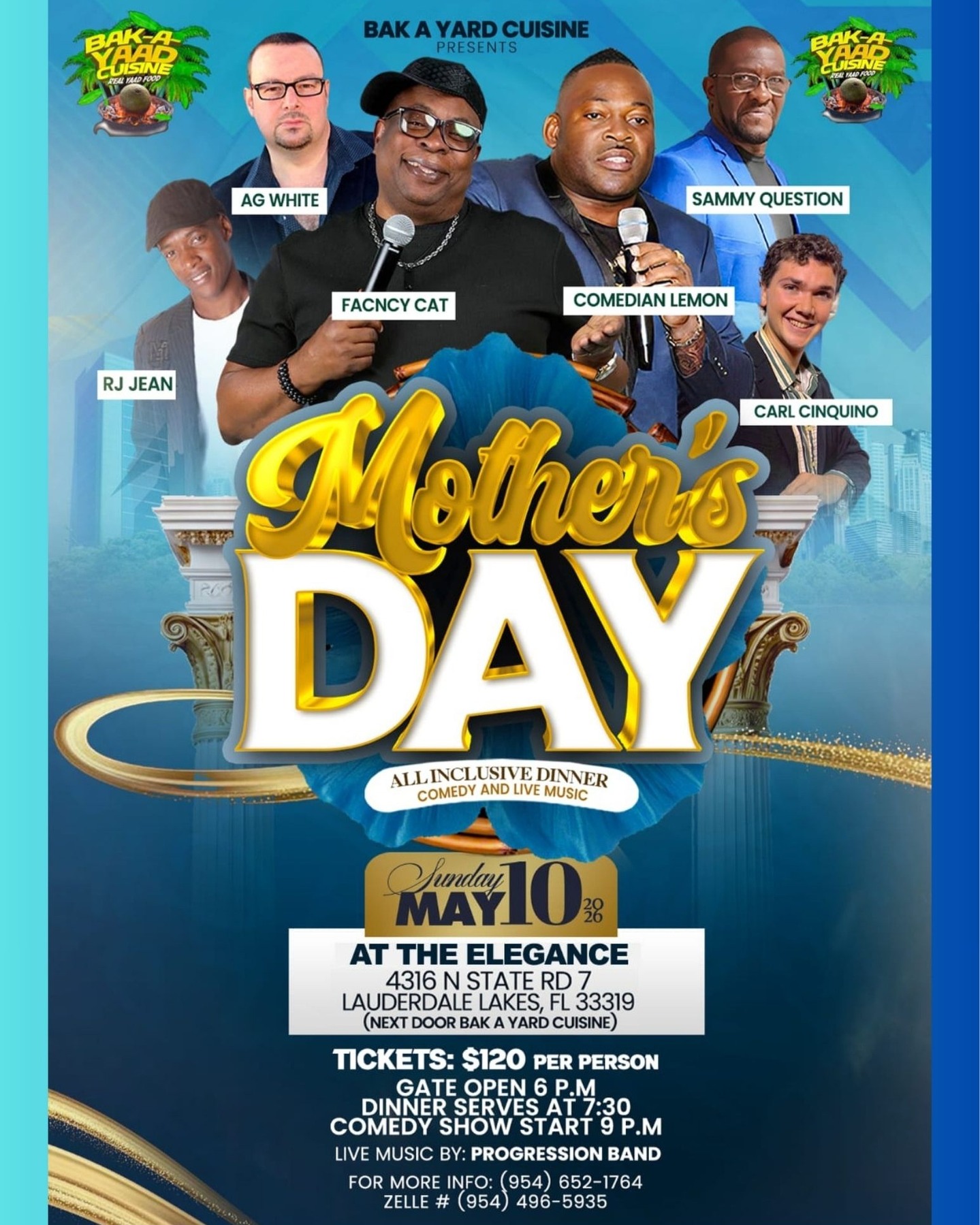 Comedian R-Jay Jean Facebook ad: Bak A Yard Cuisine Presents