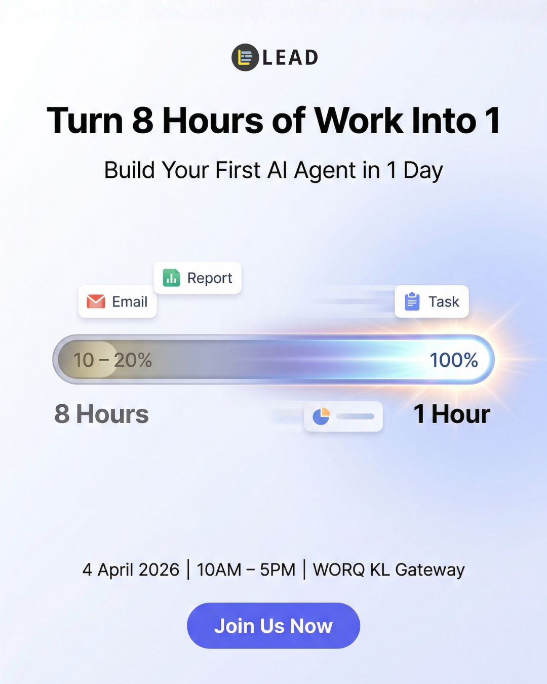 LEAD Facebook ad: Join AI Agent 1-Day Mastery Workshop | 4 Apr | 10AM-5PM |…
