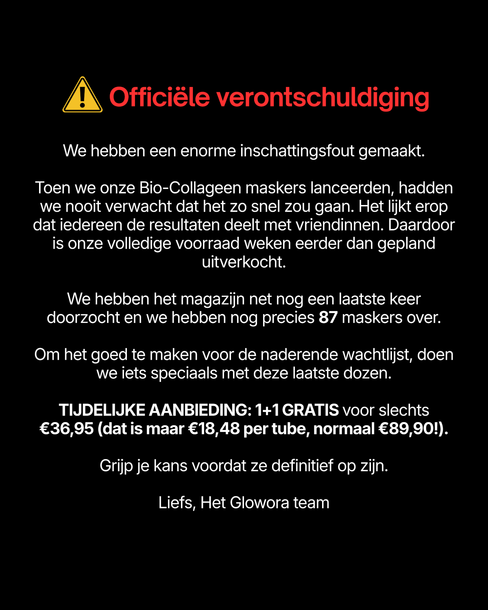Glowora Facebook ad